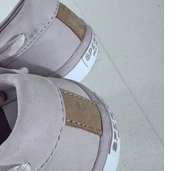 "SPERRY" Sailor ,Leather, Ribbon Lace- Up Boat Shoe , Gray/Lavender,SZ 8, Summer - Picture 6 of 8